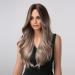 Uevies Wavy Synthetic Wig for Women - Brown & Gray 66 cm Realistic Look for Halloween Cosplay & Everyday Use - Buy Online on GoSupps.com
