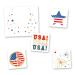 FOURTH OF JULY VARIETY SET of 25 assorted premium waterproof metallic temporary blue/red/gold Flash Tattoos - Party Favor  temporary tat  Labor Day  America  Memorial Day  Independence Day  USA