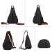 KL928 Canvas Sling Bag - Versatile Backpack for Men & Women | Ideal for Hiking Cycling Travel | Adjustable Shoulder Belt - 6881 Black - Buy Online on GoSupps.com