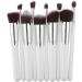 Demarkt 10-Piece Makeup Brush Set | Premium Silver Cosmetic Brushes for Eyeshadow & Face | Professional Make-up Brush Set with Etui - Buy Online on GoSupps.com