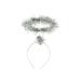 Zac's Alter Ego Silver Tinsel Halo on Headband One Size for Women/Girls - Christmas Hairband for Parties Fancy Dress