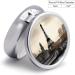 Round Paris Print Pill Box - Portable 3 Compartment Medicine Organizer | Decorative Travel Pill Case - Buy Online on GoSupps.com