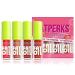 4 Colors Lip Oil Lip Glaze Big Brush Head Hydrating Lip Glow Oil Shiny Transparent Lip Gloss Plumping Smooth Glossy Finish Clear Tint Shiny and Vegan Moisturizing Non-Sticky Formula (B)