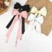 Double Layer Ribbon Bow Hair Clip Women Korean Bowknot Long Ponytail Clip Sweet Girls Hairpin Barrettes Headwear Gift Beige - Buy Online on GoSupps.com