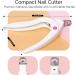 MelodySusie White Adjustable Stainless Steel Nail Clippers for Acrylic Nails - Professional Rotary Cutter for False Nail Tips - Manicure Salon Tool - Buy Online on GoSupps.com