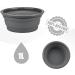 Big Buddy Foldable Travel Bowl for Dogs & Cats - Portable Silicone Dog Water & Food Bowl Set (Gray) - Perfect for Travel - Buy Online on GoSupps.com