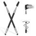 2 Pieces Eyebrow Brush Angled Eye Brow Brush and Spoolie Brush Double Ended Eyebrow Brushes Multi-functional Eyelash Brushes Perfect for Lining and Shaping Brows Spoolie for Brows or Lashes (Black)