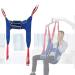 Transfer Nursing Sling Lift Toileting Sling Heavy Duty Lift Sling Aid Full Body Mesh Lift Sling for Seniors Bedridden Disabled Obesity Large