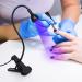 TOEDO 3W UV LED Gel Nail Lamp | 4 Levels Setting Gooseneck Lamp Clip | Professional Nail Dryer for Gel Polish | Black Nail Art Accessories - Buy Online on GoSupps.com