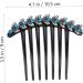 DOITOOL Issue Card Rhinestone Hair Side Combs Black Rhinestone Clip Crystal Hair Clips Black Rhinestone Hair Accessories Hair Accessories for Women Miss Rhinestones The Flowers South Korea - Buy Online on GoSupps.com