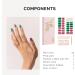 NAILOG Semi Cured Gel Nail Strips 34 pcs Salon-Quality Gel Nail Stickers Long Lasting Nail Wraps for Women with Soft Gel Finish Rhapsody - Buy Online on GoSupps.com