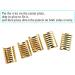Hao Pro Fold Over Cord End Caps 13x9mm Copper Crimp Clamp - 30pcs Gold Fastener for Leather Ribbon Necklace - Buy Online on GoSupps.com