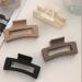 Set of Hair Claw Clips in Brown, Beige, Cream, and Black for Women, Girls, Unisex - Medium Size Rectangle Box Hair Clip - Buy Online on GoSupps.com