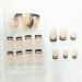 Buy Black French Tip Press On Nails - Short Square Glitter False Nails | 24 Pcs Acrylic Full Cover Design for Women - Buy Online on GoSupps.com