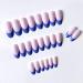 Bufenia Ballerina French Tip Artificial Fingernails - 24 Full Cover Press-On Nails for Women & Girls | Medium Length Simple Lines - Buy Online on GoSupps.com
