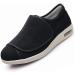 QDCHOME Women Extra Wide Width Shoes with Adjustable Closure 2 Cushioned Insoles Relief to Swollen Ankles Edema Feet for Diabetic Bunion Arthritis Plantar Fasciitis10.5 US Black 9.5 US