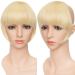 SEGO Clip-in Pony Hairpiece Extensions | Golden Mix Bleach Blonde Straight Fringe Bangs - One Piece Human Hair Look - Buy Online on GoSupps.com