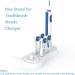 Buy Updated Petech Toothbrush Holder - Electric Toothbrush Stand Compatible with Oral-B for 4 Charging Brushes | Durable White Design - Buy Online on GoSupps.com