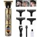 Hair Trimmer Men's Beard Trimmer Hair Trimmer Care Set with LCD Screen Wireless T-Blade Trimmer Rechargeable USB Men's Razor with 3 Guide Combs (#3)