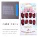 Yizaca Red Long Oval Press on Nails - 24PCS Full Cover Acrylic False Nails for Women and Girls - Buy Online on GoSupps.com