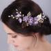 JWICOS Bride Wedding Hair Comb Flowers Pearl Wedding Hair Accessories Vintage Bridal Hair Clips for Women and Girls