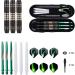 Sanfeng Soft Tip Darts Set 18g - Professional Plastic Tip Darts with Brass Barrel, Aluminum Shafts - Green - Buy Online on GoSupps.com