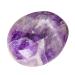 Crystal Stone - Amethyst Palm Stones Crystal for Massage Large Palm Stone Crystals Natural Gemstones Polished Energy Crystal Stone for Stress Relief Meditation