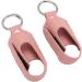 Asthma Inhaler Holder PU Leather Case for Travel and Medication Storage with Carabiner Clip 2pcs (Roseate) - Buy Online on GoSupps.com