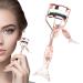 Eye Curler for Lashes - Small Fish Tail Shape Eye Curler with Comb Teeth - Portable Makeup Supplies Beautiful Ergonomic Eyelash Tools for Eye-Opening Lifted Lashes A4 Electroplated Rose Gold With Black Comb Rose Go