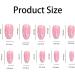 Square False Nails Short 24Pcs Wavy Fake Nails - Pink Waves | Acrylic Full Cover Nails Tips for Women Girls - Buy Online on GoSupps.com