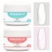 PEACECOLOR Complete Nail Kit 2 * 8g Pink and Clear Nail Kit for DIY Nail Decoration Kit PE1050