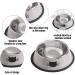 2-Pack Rapsrk Non-Slip Stainless Steel Cat Bowls - 8 Oz Small Pet Food and Water Dishes with Removable Rubber Base - Stackable, Cute Cat Design - Buy Online on GoSupps.com