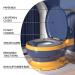 Potty Training Toilet with Realistic Seat & Tissue Dispenser - Non-Slip Toddler Potty Chair in Mellow Yellow/Navy Blue - Buy Online on GoSupps.com