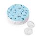 Cute Funny Sharks Round Case For Contact Lens Kit Storage Box with Mirror Printed