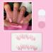 Justotry 24-Piece Butterfly Pink French Coffin Nails - Medium Press-On Artificial Nail Set with Glue for Women - Buy Online on GoSupps.com