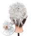 Shop Tess Hair Part Dutt Hair Tie - Silver Gray Hair Extensions for Women | 45g Smooth Shaped Updos - Affordable International Shipping - Buy Online on GoSupps.com