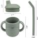 Mintlyfe Baby Trainer Cup - BPA-Free Silicone Sippy Cup for Toddlers 4oz - Pack of 2 (Sage & Ether) - Buy Online on GoSupps.com