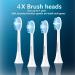 MOCEMTRY Sonic Electric Toothbrush - Rechargeable with 4 Dupont Brush Heads & 4 Cleaning Modes - Waterproof & Beige - Ideal for Adults - Buy Online on GoSupps.com