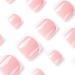 RODAKY 24PCS French Press On Toenails - Short Square Full Cover Glue On False Toe Nails for Women and Girls (Pink French) - Buy Online on GoSupps.com