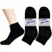6 Pair Diabetic Ankle Circulatory Socks for Men | Health Support, Loose Fit, Black 10-13 - Buy Online on GoSupps.com