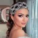 HONGMEI Wedding Headbands Rhinestone Bridal Hair Pieces Crystal Hair Accessories Headpiece for Brides