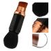 FOMIYES Double Ended Makeup Brush - Powder & Liquid Foundation Blending Brush with Dust Cover (Black) - Perfect for Flawless Finish - Buy Online on GoSupps.com