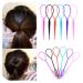 10pcs Tail Hair Styling Kit - Plastic Magic Braid Ponytail Maker Clips & Accessories | DIY Hair Styling Tools (Random Color) - Buy Online on GoSupps.com