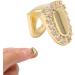 Shining Single Hip Hop False Tooth Halloween Festival Hip Hop Tooth Decoration for Men Women (Gold) - Buy Online on GoSupps.com