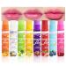 evpct 8Pcs Color Changing Tinted Lip Balm Lipstick Gloss Set Long Lasting Waterproof Fruit Ultra Moisturizing Repairing Lip Care for Dry PH Mood Permanent Color Changing Lipstick Lip Balm for Women 8Pcs-Fruit Lipbalm Set