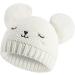 XYIYI Baby Kids Winter Warm Knit Hat with Fur Pom Beanie Cap | 6-24 Months Boys Girls - Bear White - Buy Online on GoSupps.com