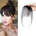 SEGO Pony Hairpiece Real Hair Fringe Clip On In Front Hair One Piece Extension 100% Remy Human Hair Straight Black #1
