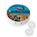 Contact Lens Case Dolphins Blue Print Plastic Contact Lens Case contact Lens Care Box ontact Lens Travel Box