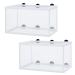 2 Pieces Fish Tank Breeder Net, Akamino Large Fish Breeder Isolation Box, Plastic Frame Hatching Box Separation Net Breeding Box with Suction Cup for Aquarium
