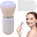 Retractable Makeup Brushes | Compact Powder Brush - Retractable Compact Portable Makeup Travel Blush Lid-Included Soft Bristles for Powder white - Buy Online on GoSupps.com